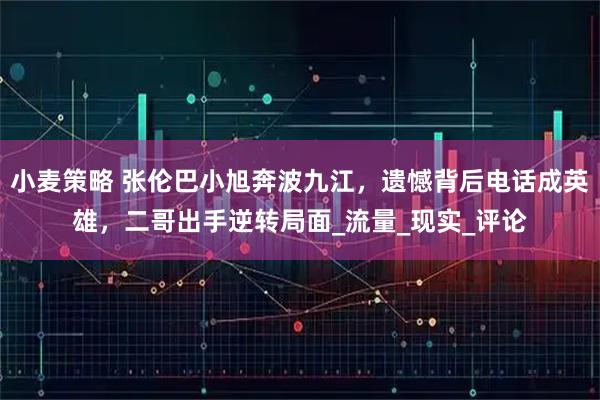 小麦策略 张伦巴小旭奔波九江，遗憾背后电话成英雄，二哥出手逆转局面_流量_现实_评论